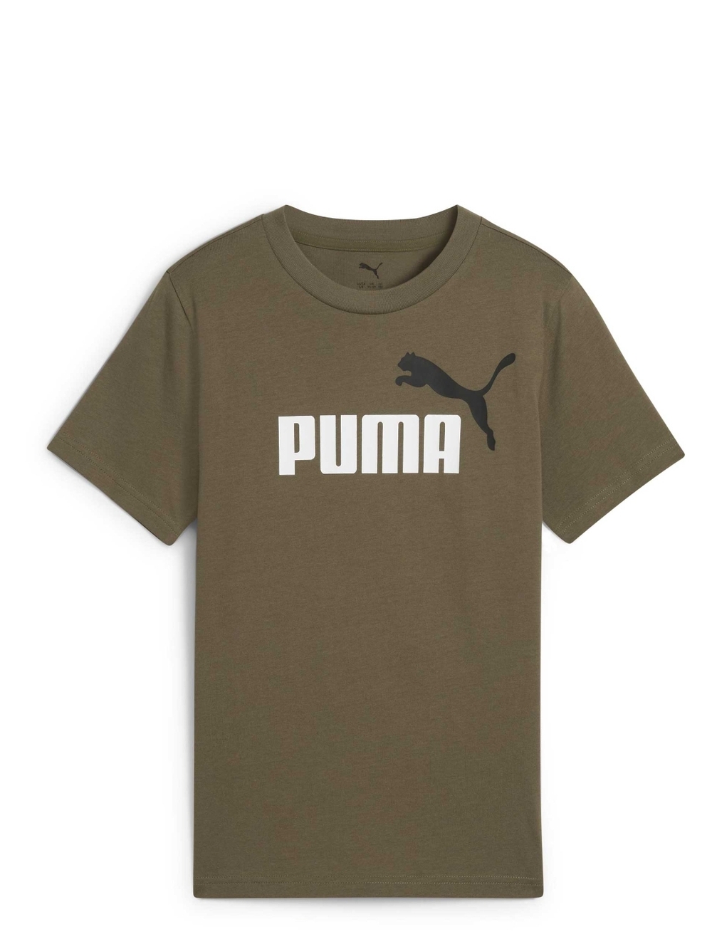 Puma Olive Green Logo Short Sleeve Tee
